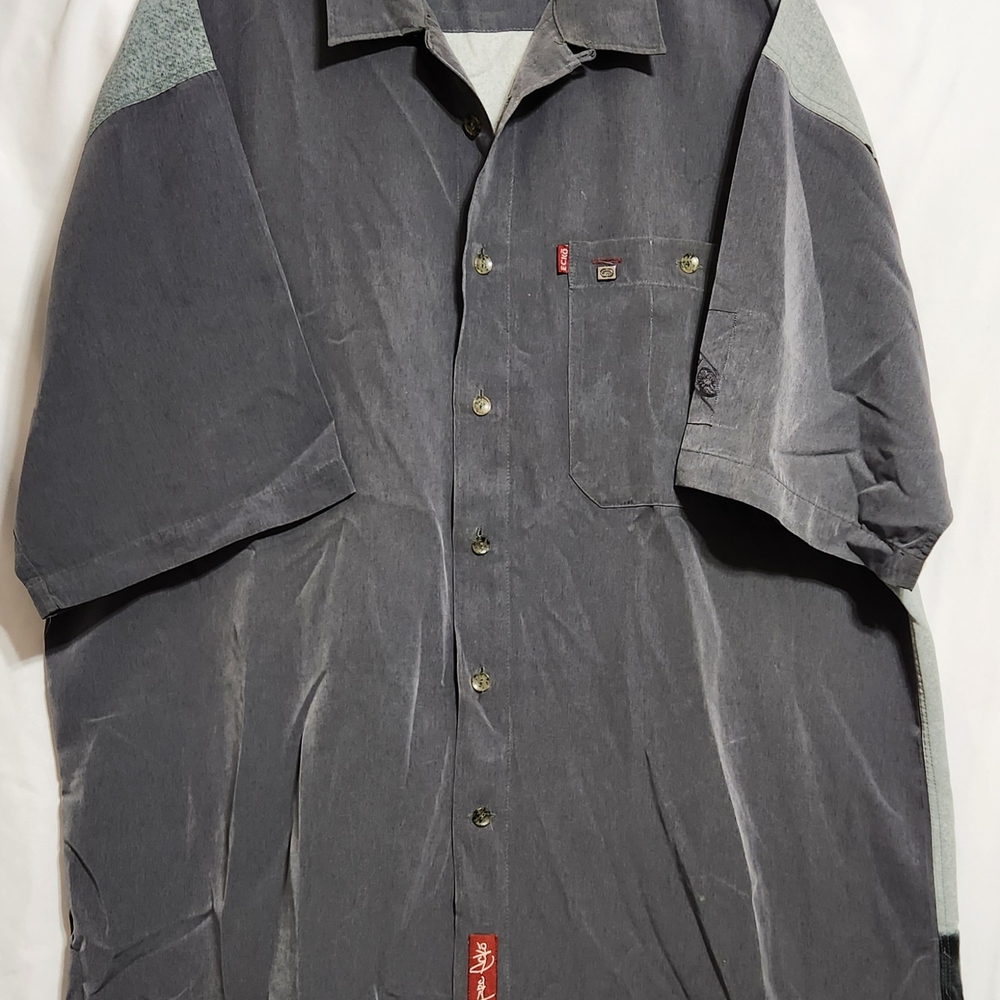 Men's‎ Charcoal Short Sleeve Shirt Jacket